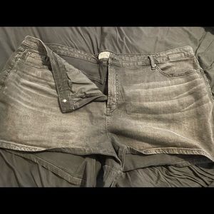 Torrid black jean shorts